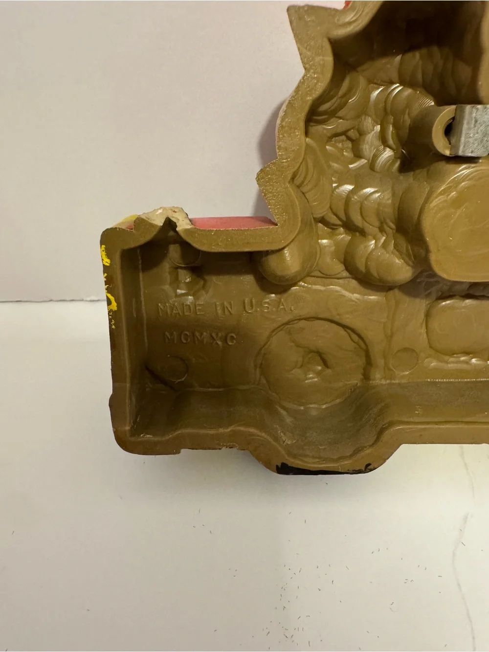 Vintage Homco Firefighter Teddy Bear Fire Truck Set Plastic Wall Plaque Decor